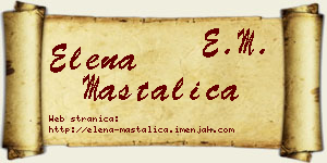 Elena Mastalica vizit kartica